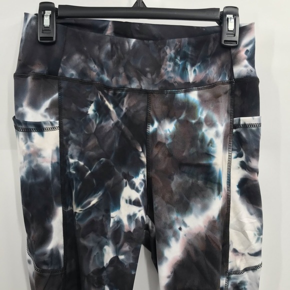 Jogger Legging & Jacket Set w/Pockets Lounger Black & White Tie Dye - Picture 11 of 14